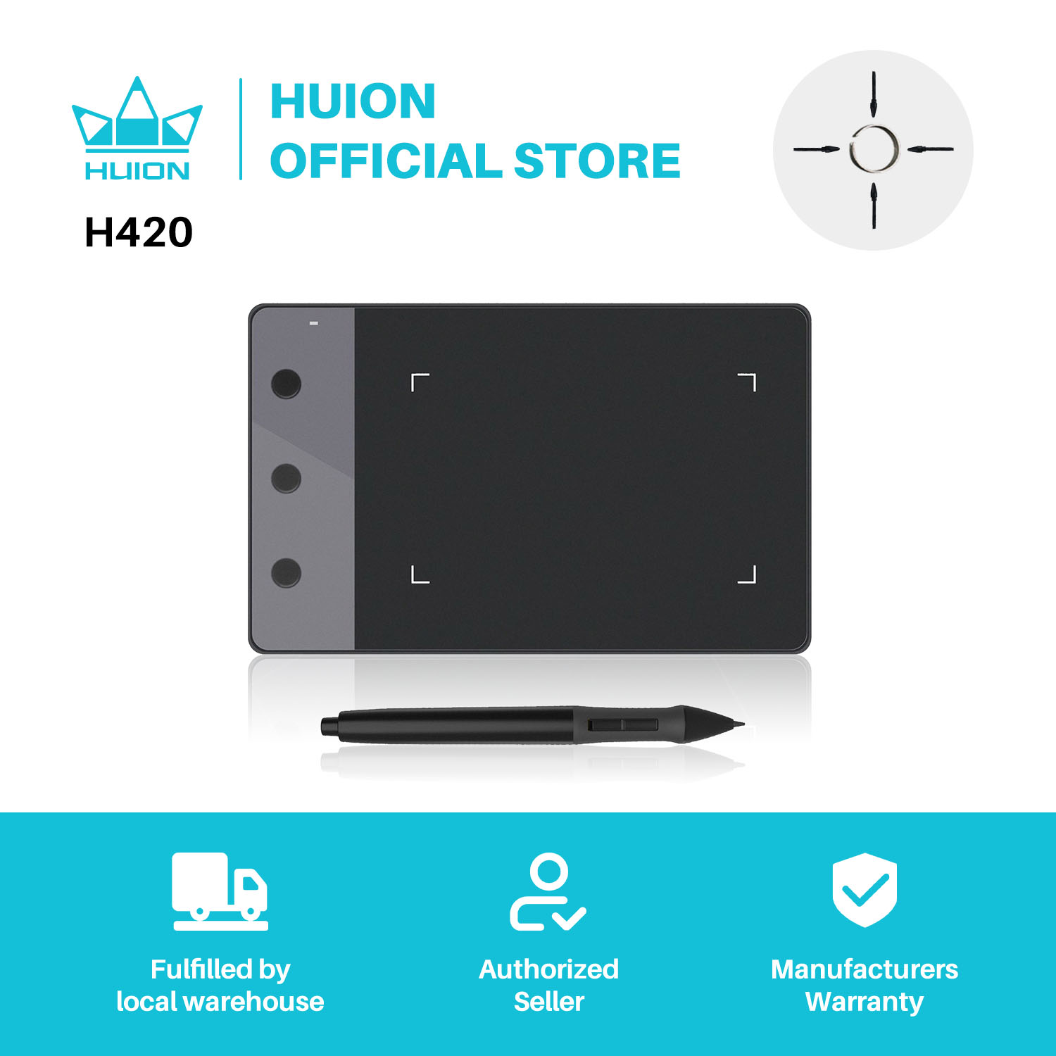 Huion Tablet Accessories - New HUION H420 Graphics Tablets 4
