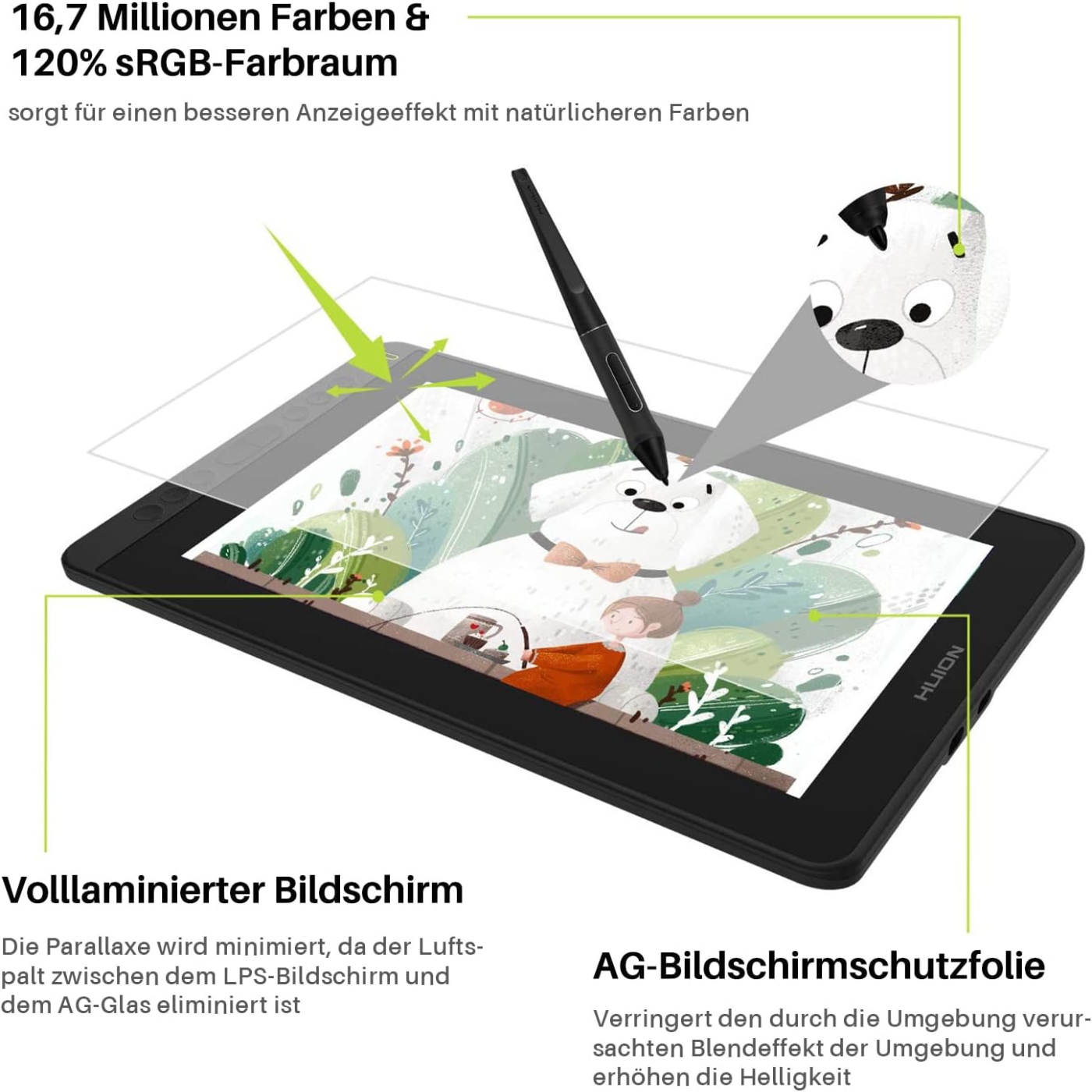 HUION Kamvas 12 11.6 Inches Dr - Huion Tablet Accessories ulasan dan harga