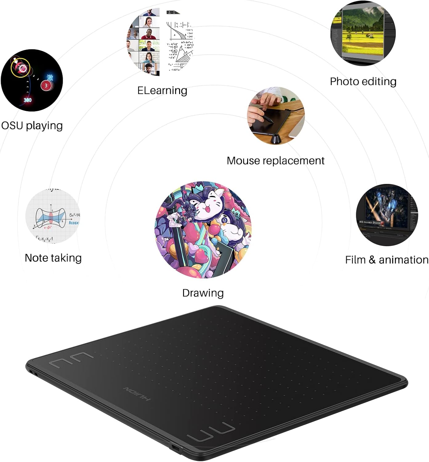 HUION HS64 Graphic Tablet 6Inc - Huion Tablet Accessories ulasan dan harga