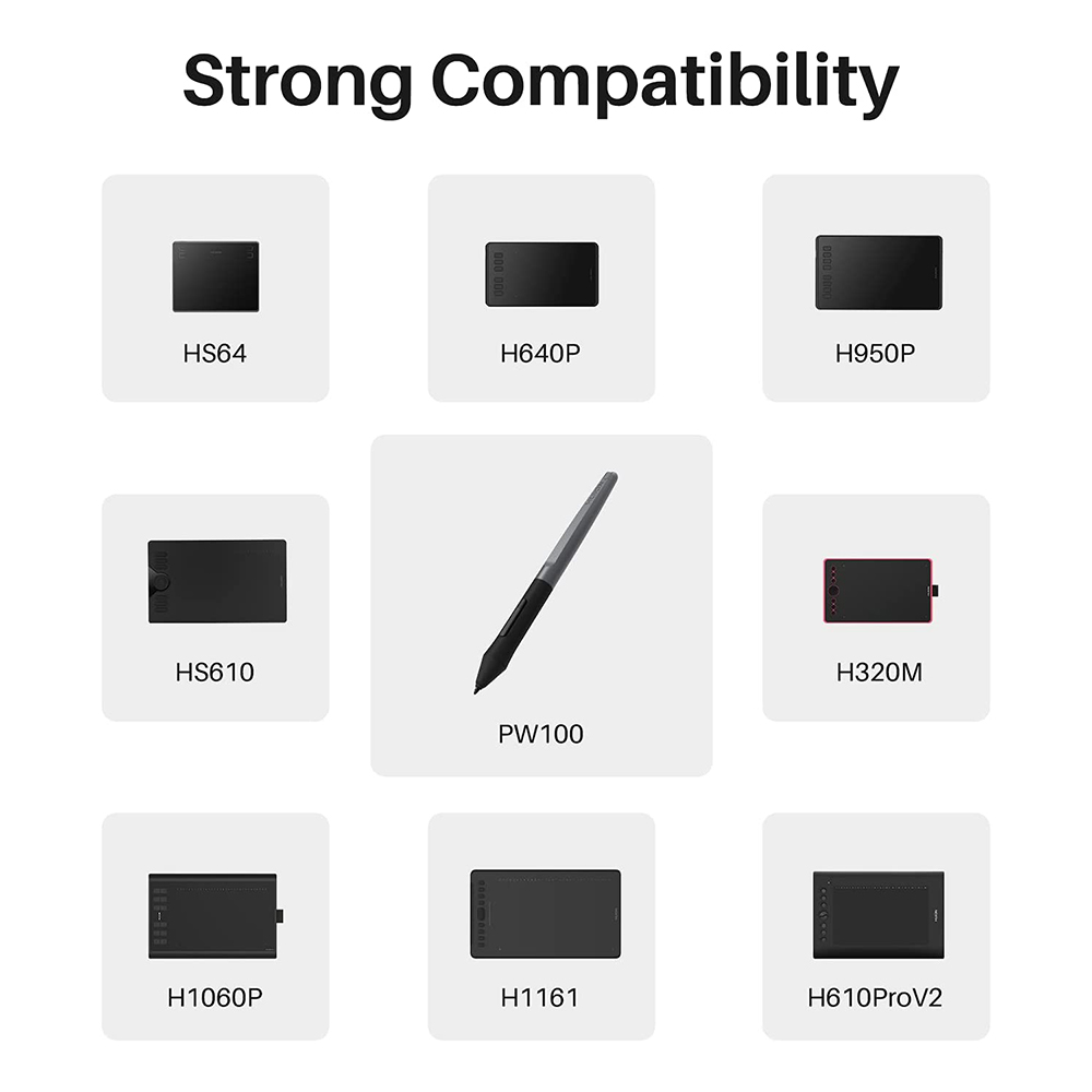 HUION PW100 Battery-Free Stylu - Huion Tablet Accessories ulasan dan harga