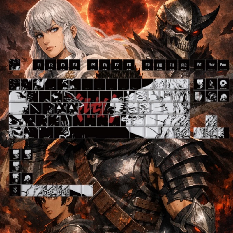 BERSERK Theme Anime Keycap 98  - Tablet Gaming Accessories ulasan dan harga