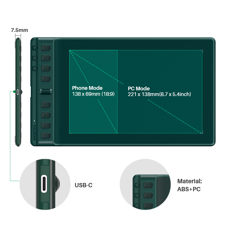 Huion Inspiroy 2 M H951P Graph - Huion Tablet Accessories ulasan dan harga