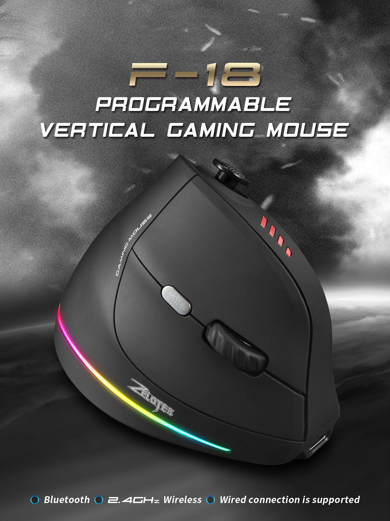 Jomaa RGB Backlit Wireless Ver - Tablet Gaming Accessories ulasan dan harga