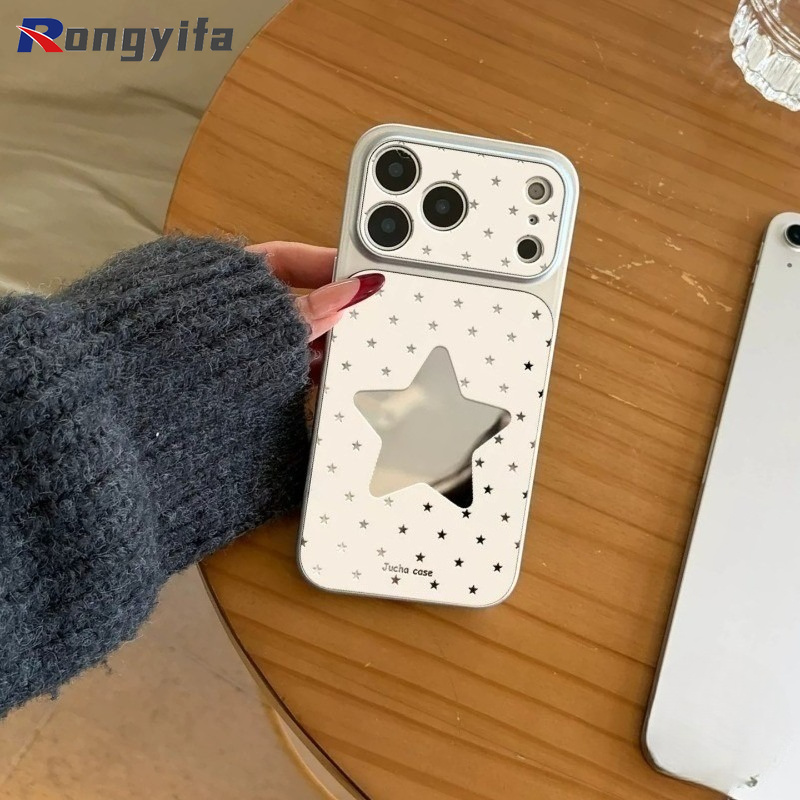 Cute Hollow Stars Mirror Phone - Huawei Mate 60 ulasan dan harga